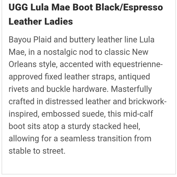 UGG Lula Mae Black & Brown Boots Size 8 - Picture 12 of 12